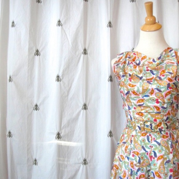 1970’s Vintage Pastel Paisley Jumpsuit- Bergdorf Goodman On The Plaza New York - Picture 3 of 5